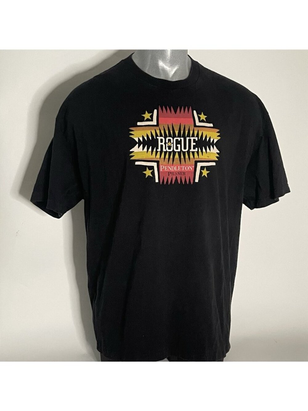 Rogue Pendleton Pilsner T Shirt XL Black Brewery Beer Graphic Oregon Collab 2015